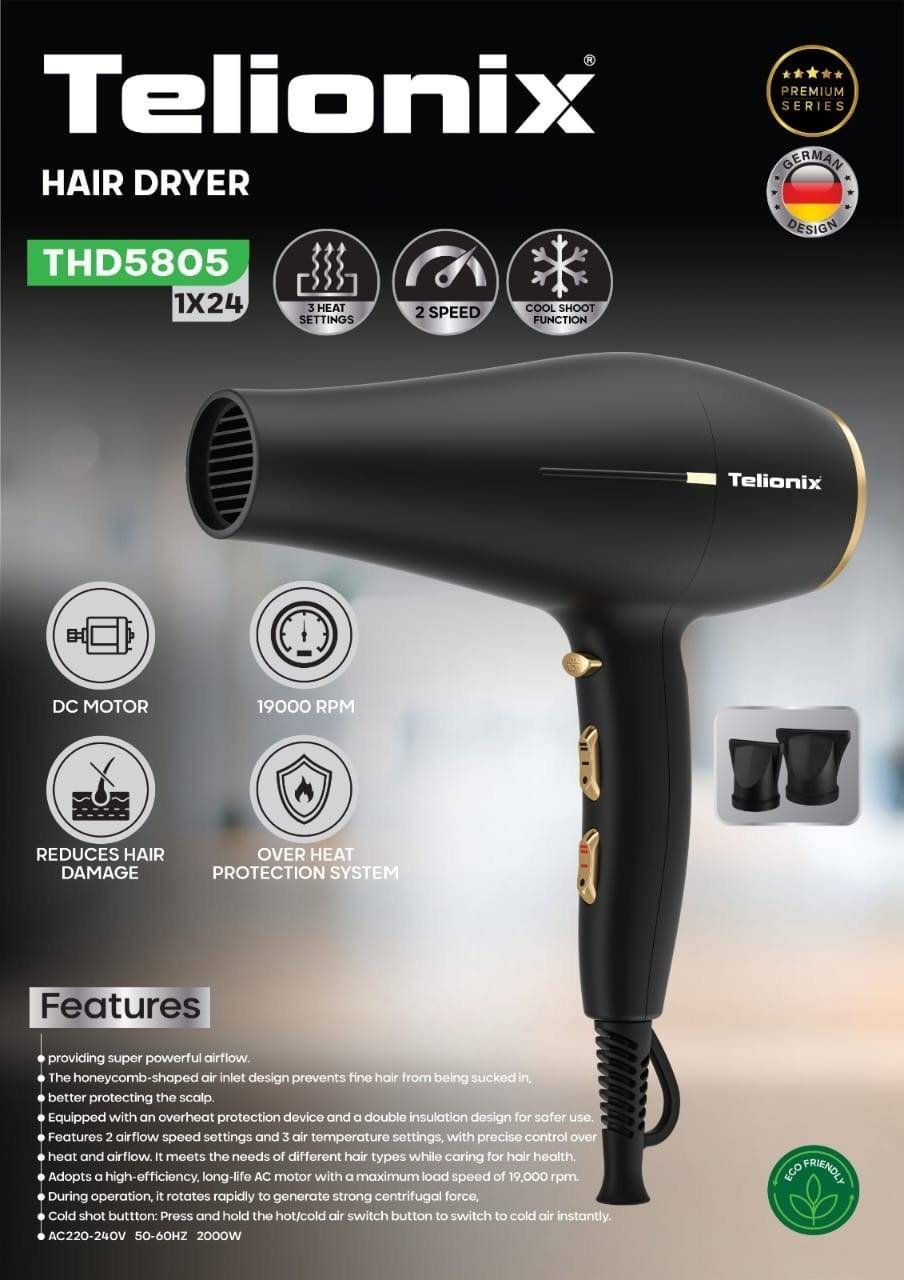 QC2YQ6dVMulWEfy6 سشوار تلونیکس THD5805 - Image 1